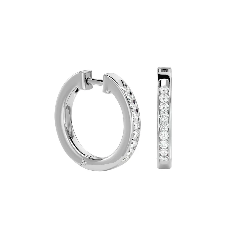 Cercei Aur Gleaming Hoop Aur 18k Diamante - Hannah