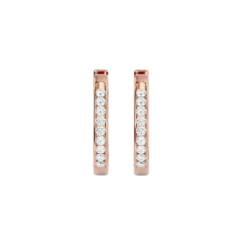 Cercei Aur Gleaming Hoop Aur 18k Diamante - Hannah