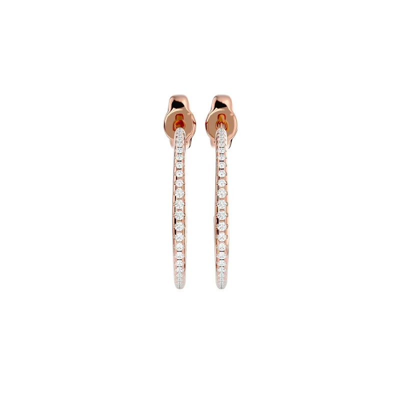 Cercei Aur Timeless Hoop Aur 18k Pure Diamonds - Diana