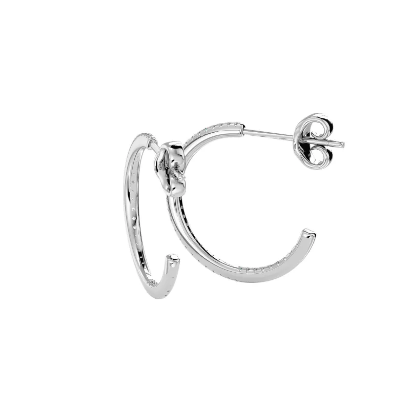 Cercei Aur Timeless Hoop Aur 18k Pure Diamonds - Diana