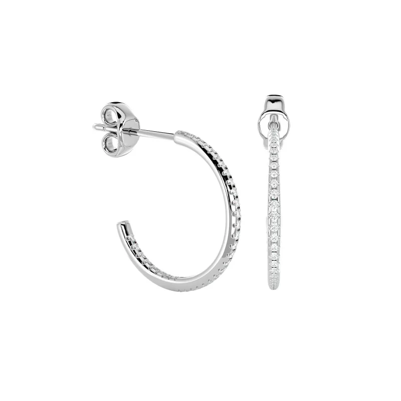 Cercei Aur Timeless Hoop Aur 18k Pure Diamonds - Diana