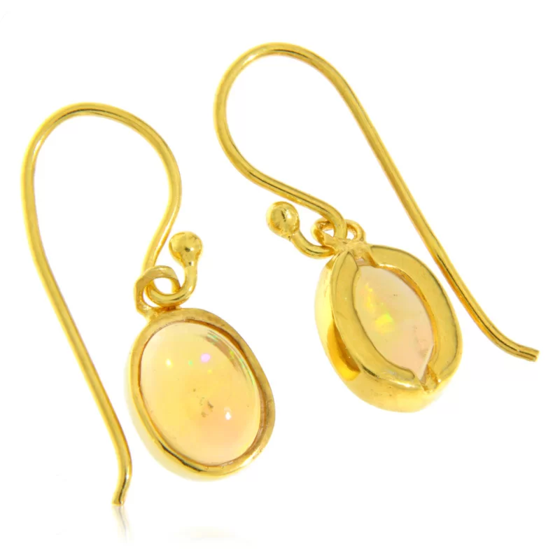 Cercei Argint 925 Auriti Opal Natural - Stil si Stralucire Delicata