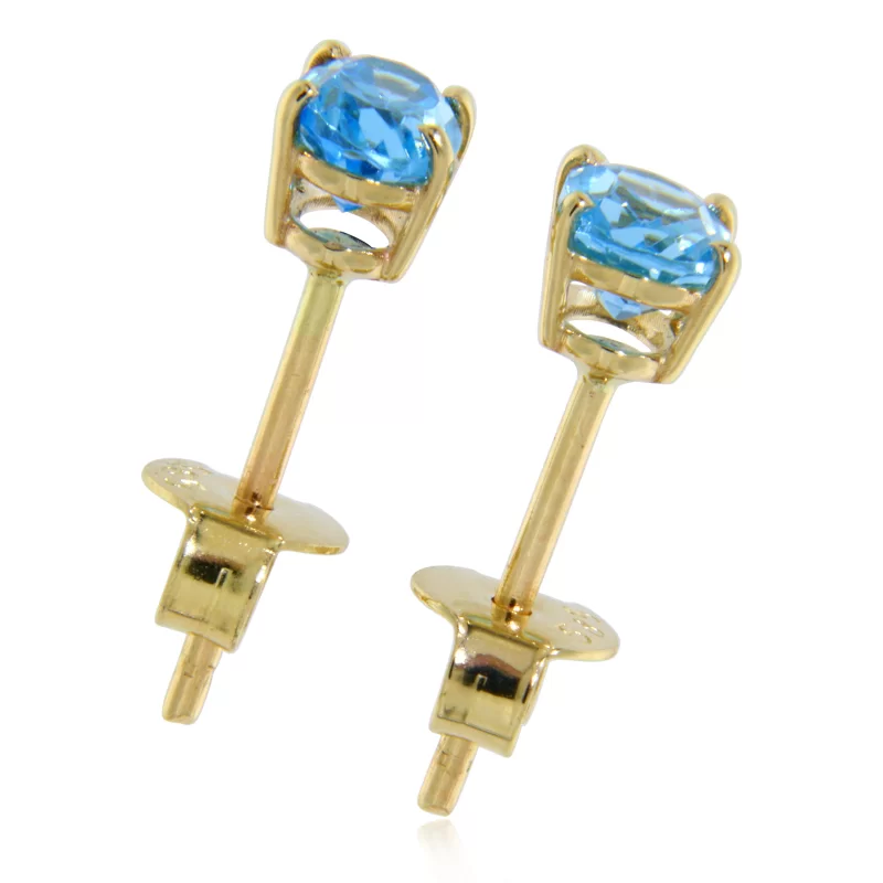Cercei Stud Aur 14 k Topaz Natural - Lux si Delicatete