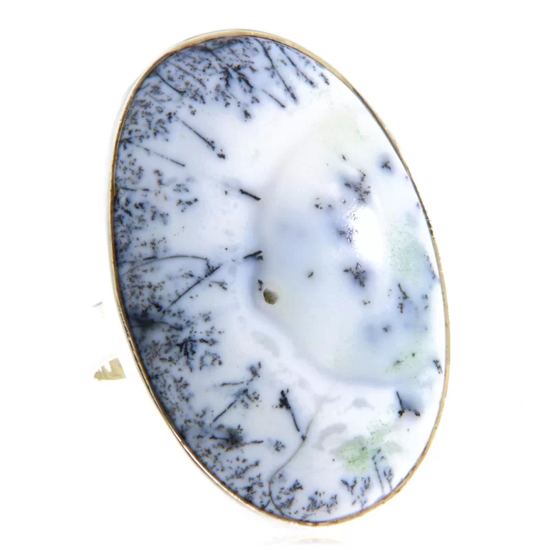 Inel Argint 925 Agat Dendritic Natural - Frumusete Organica