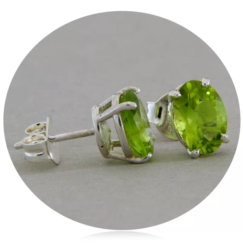 Cercei Argint 925 Peridot Natural - Prospetime si Echilibru