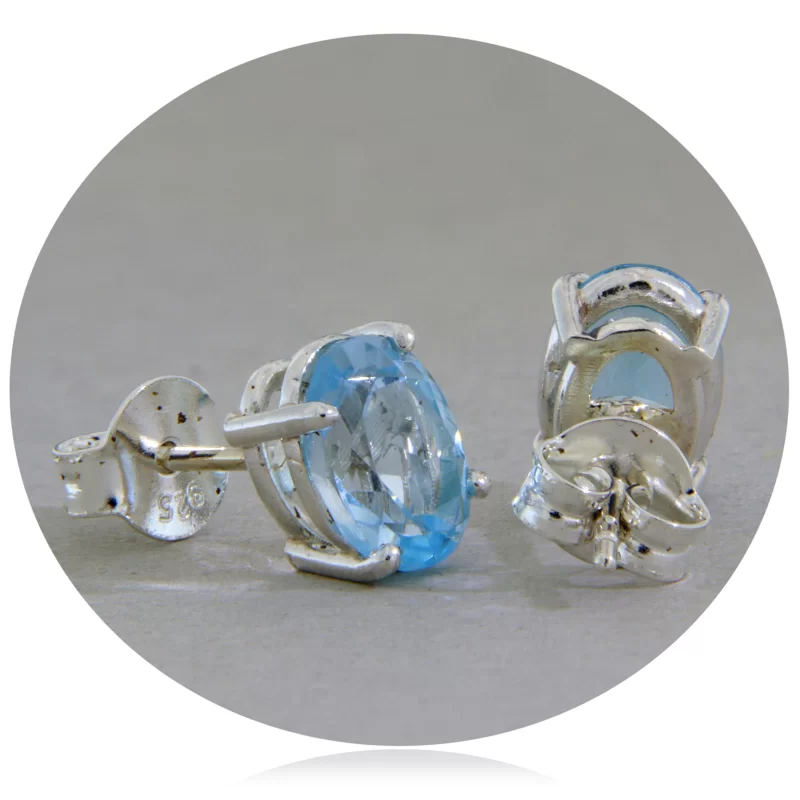 Cercei Argint 925 Topaz Natural - Claritate si Stil