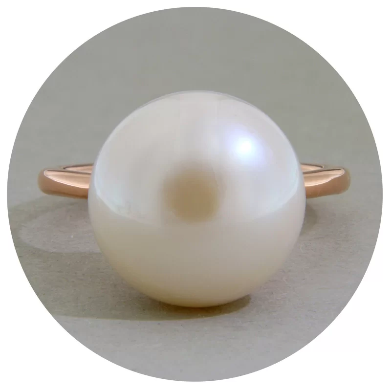 Inel Aur 14k Roz Perla de Cultura Naturala - Eleganta si Rafinament