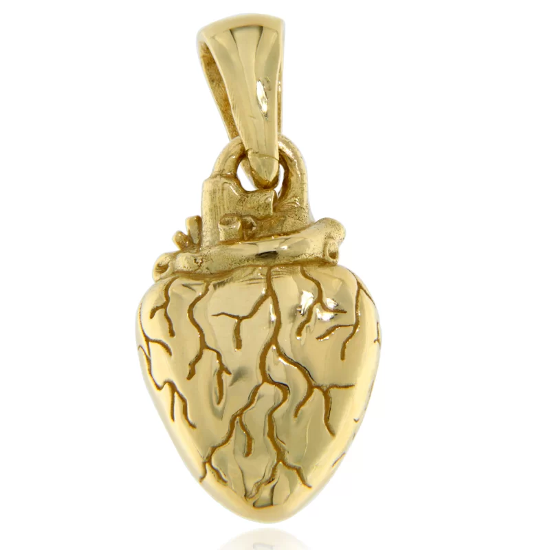 Pandant Aur 14k Inima - Heart's True Wisdom
