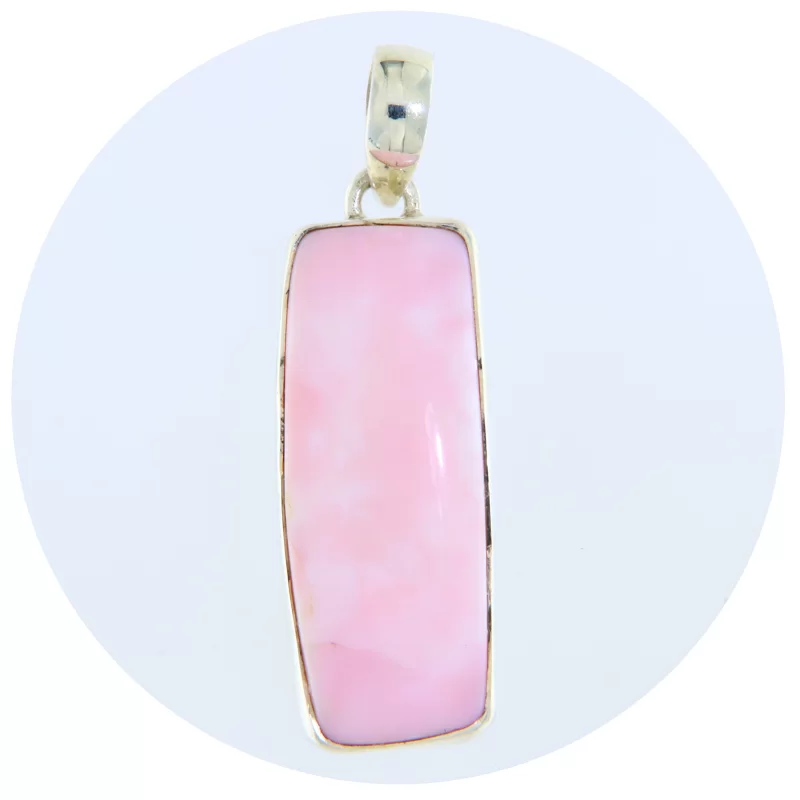 Pandant Argint 925 Opal Roz Natural - Rafinament si Iubire