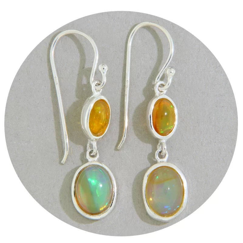 Cercei Argint 925 Opal Natural - Eleganta Subtila