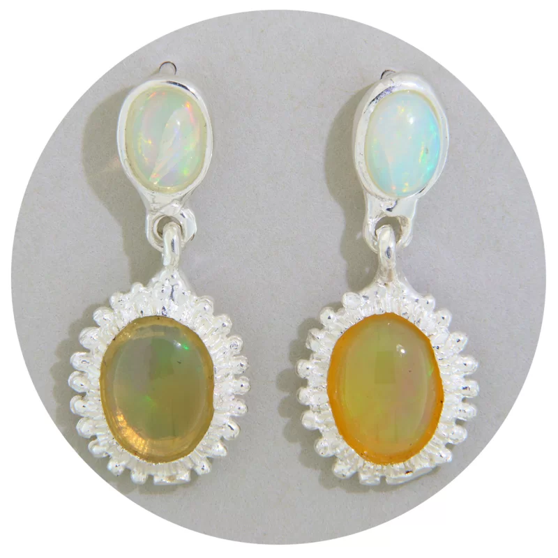 Cercei Argint 925 Opal Natural - Sofisticati si Delicati