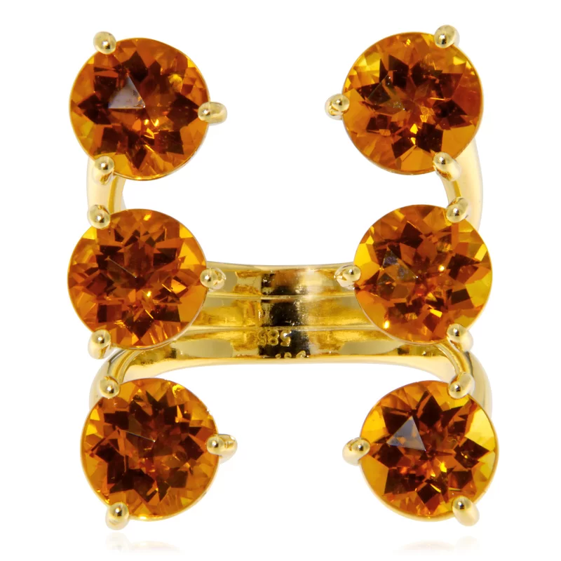 Inel Aur 14k 585 Galben Citrine Naturale Fancy - Eleganta si Stil Exclusiv