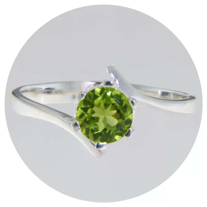 Inel Argint 925 Peridot Natural - Culoare si Eleganta