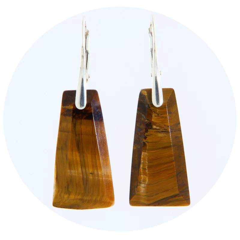 Cercei Argint 925 Ochi de Tigru Natural - Eleganta si Protectie