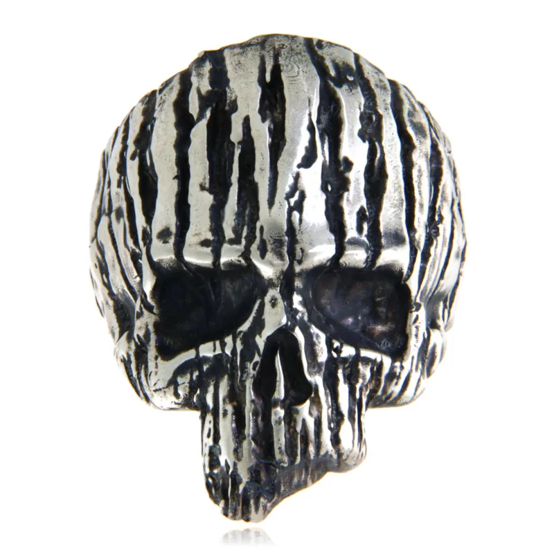 Ghiul Argint 925 Oxidat Wood Skull - Atitudine si Nonconformism
