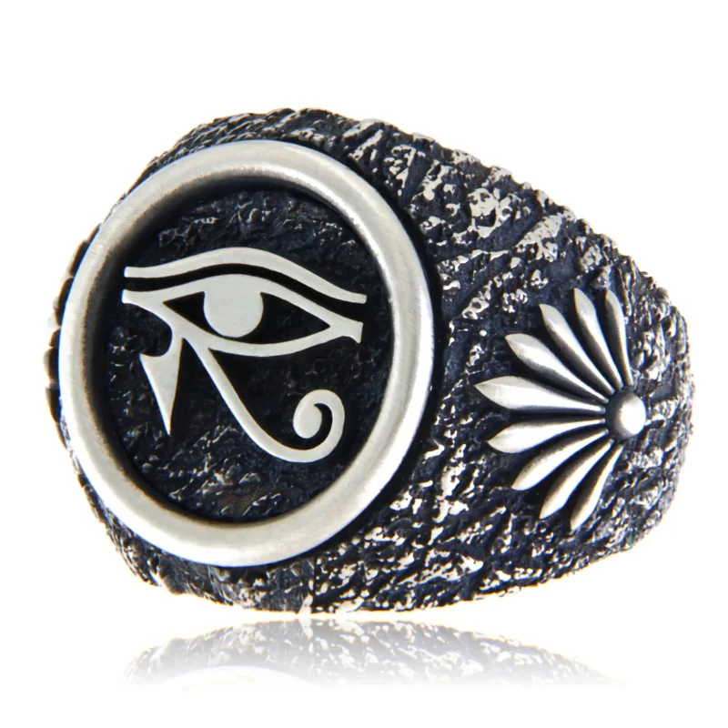 Ghiul Argint 925 Masiv Horus Eye - Protectie si Intelepciune Ancestrala