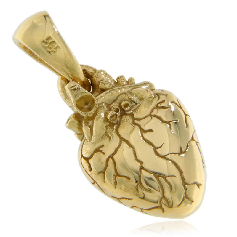 Pandant Aur 14k Inima - Heart&#039;s True Wisdom
