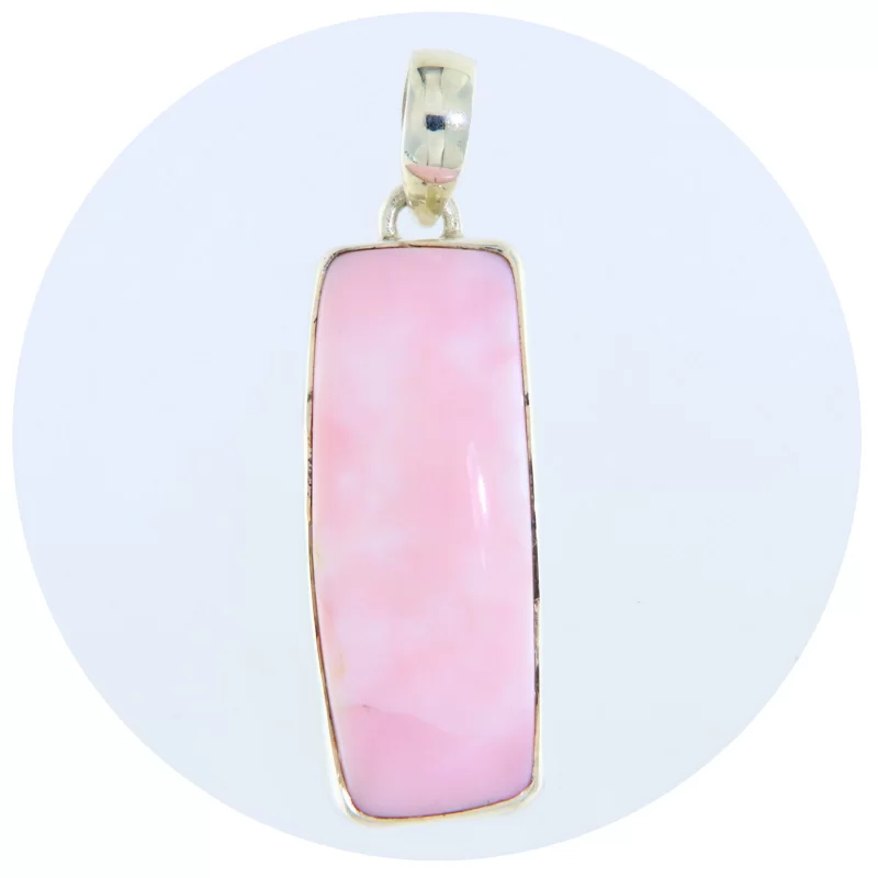 Pandant Argint 925 Opal Roz Natural - Rafinament si Iubire