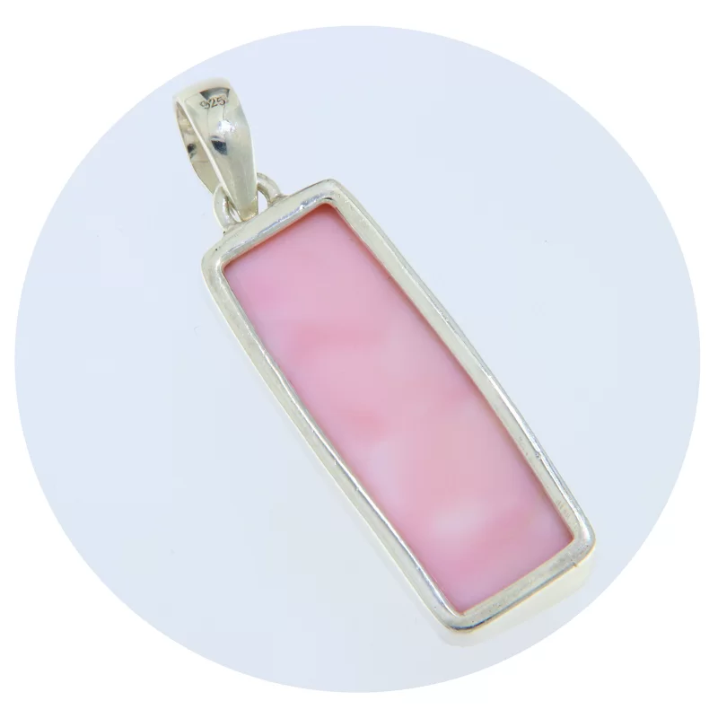 Pandant Argint 925 Opal Roz Natural - Rafinament si Iubire