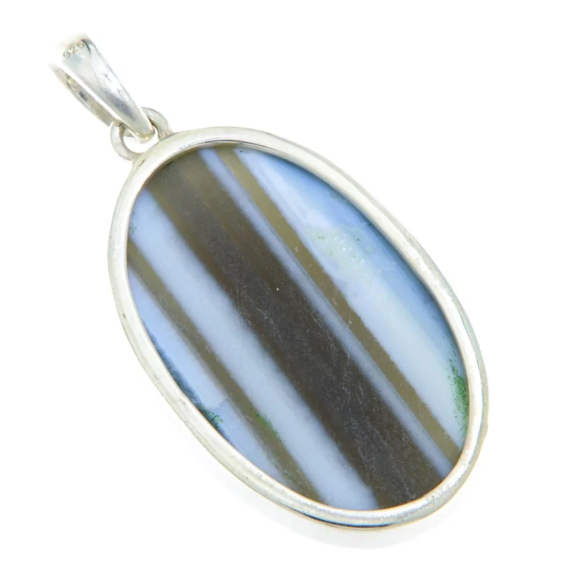 Pandant argint 925 Opal Albastru Natural - Eleganta si Calm Interior
