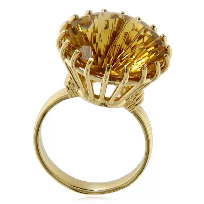 Inel Aur Galben 14k Citrin Natural - Splendoare si Rafinament