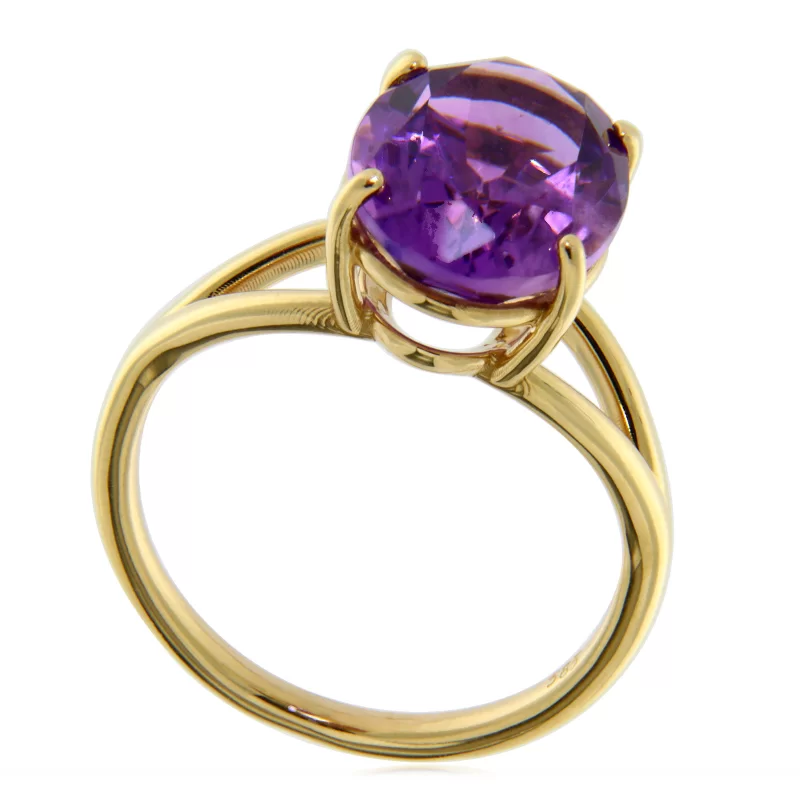 Inel Aur Galen 14k Ametist Natural - Stil si Energie Pozitiva