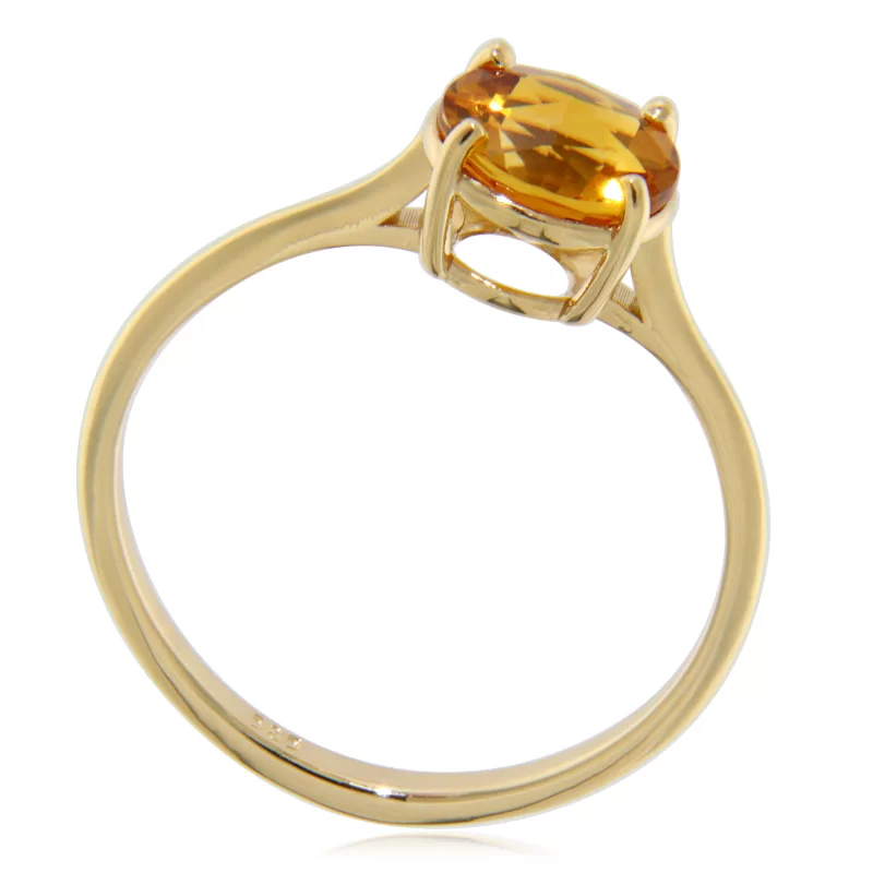 Inel Aur 14k Galben Citrin Natural - Eleganta si Energie Pozitiva