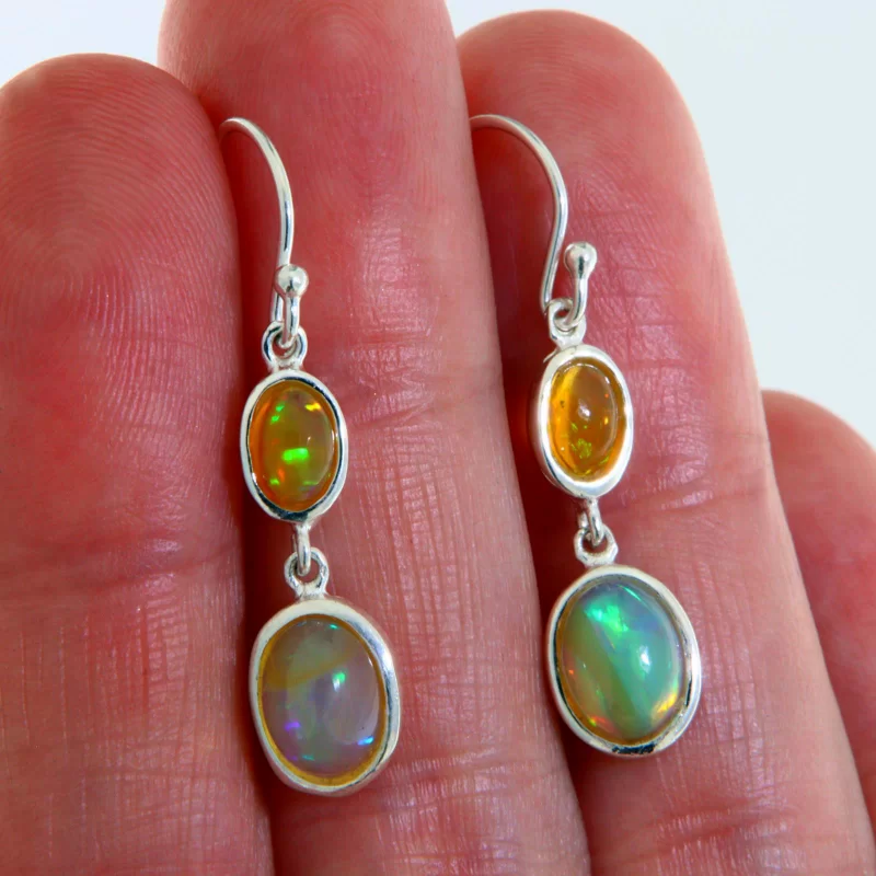 Cercei Argint 925 Opal Natural - Eleganta Subtila
