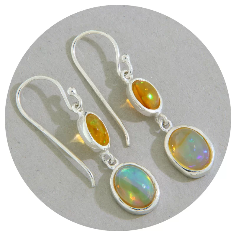 Cercei Argint 925 Opal Natural - Eleganta Subtila