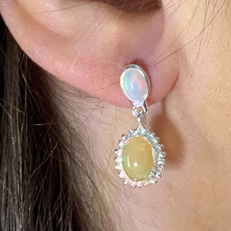 Cercei Argint 925 Opal Natural - Sofisticati si Delicati