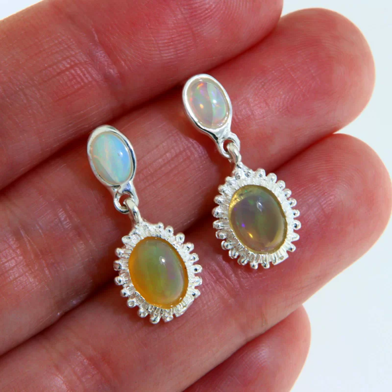 Cercei Argint 925 Opal Natural - Sofisticati si Delicati