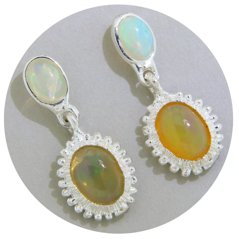 Cercei Argint 925 Opal Natural - Sofisticati si Delicati