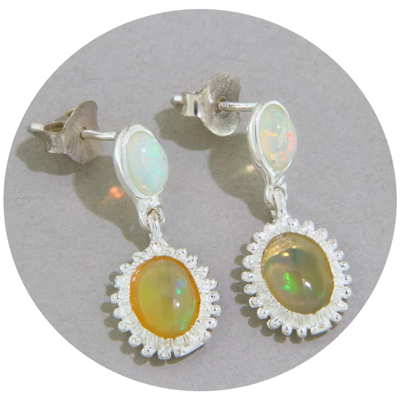 Cercei Argint 925 Opal Natural - Sofisticati si Delicati