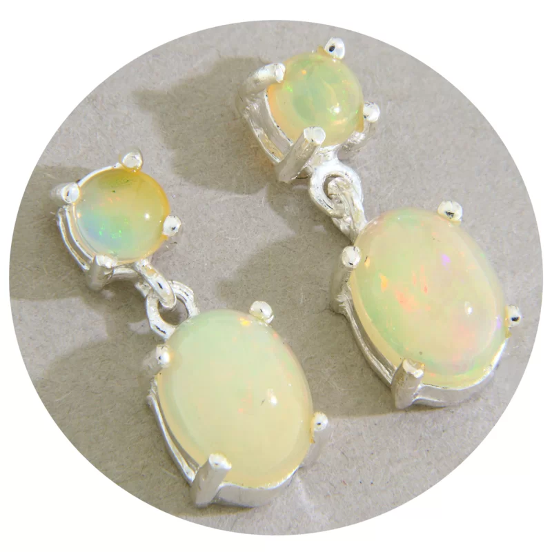 Cercei Argint 925 Opal Natural - Simplitate si Eleganta Naturala