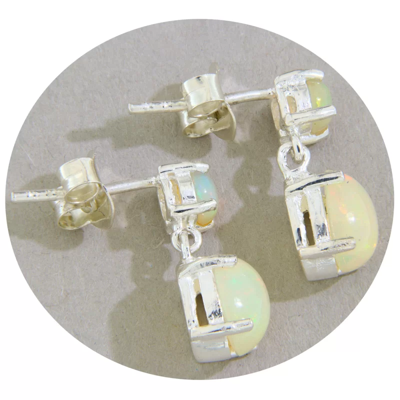 Cercei Argint 925 Opal Natural - Simplitate si Eleganta Naturala
