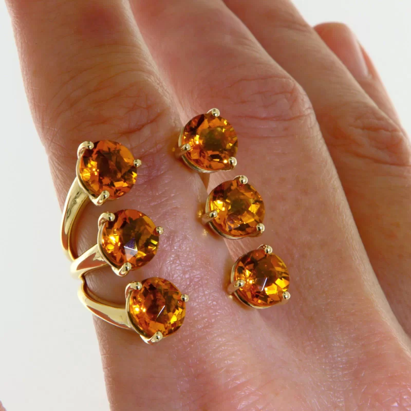 Inel Aur 14k 585 Galben Citrine Naturale Fancy - Eleganta si Stil Exclusiv