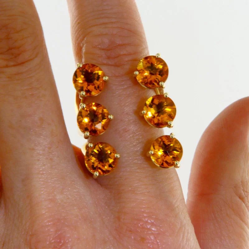 Inel Aur 14k 585 Galben Citrine Naturale Fancy - Eleganta si Stil Exclusiv
