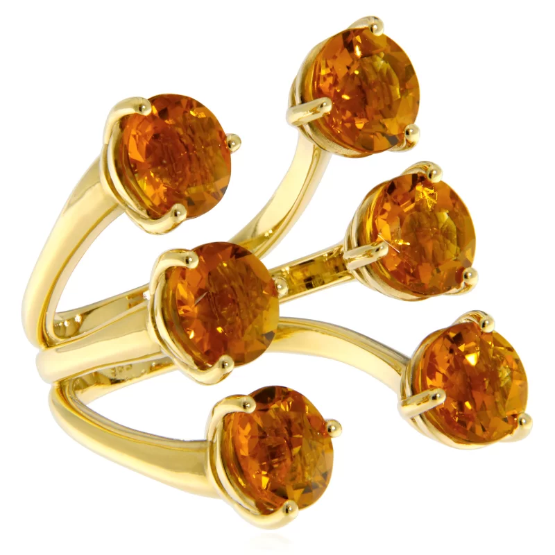 Inel Aur 14k 585 Galben Citrine Naturale Fancy - Eleganta si Stil Exclusiv