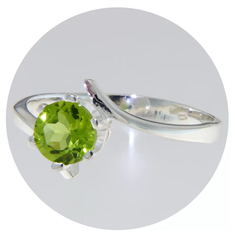 Inel Argint 925 Peridot Natural - Culoare si Eleganta