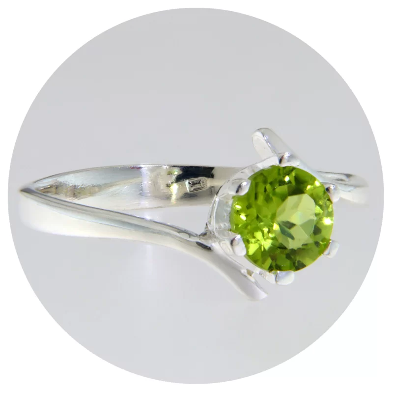 Inel Argint 925 Peridot Natural - Culoare si Eleganta