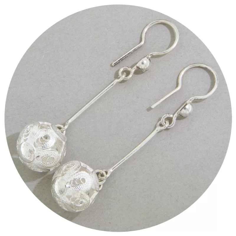 Cercei Argint 925 Filigran - Bile de Lumina Elegante