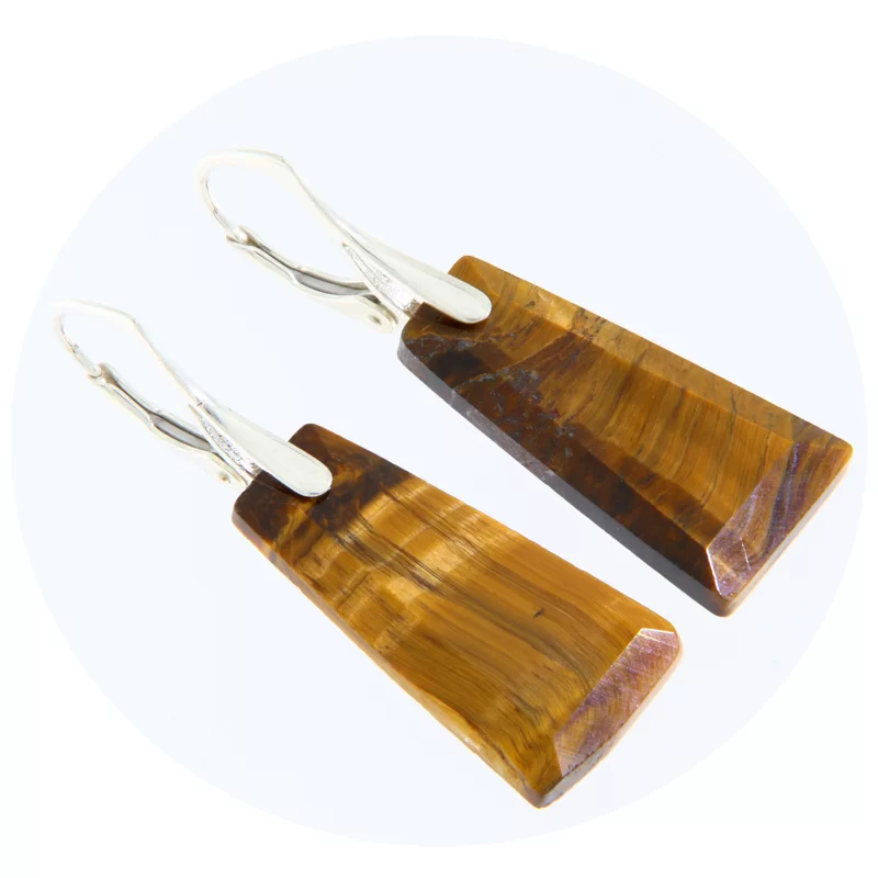 Cercei Argint 925 Ochi de Tigru Natural - Eleganta si Protectie