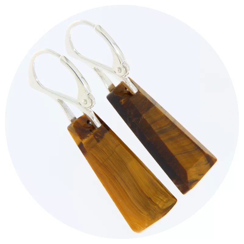Cercei Argint 925 Ochi de Tigru Natural - Eleganta si Protectie