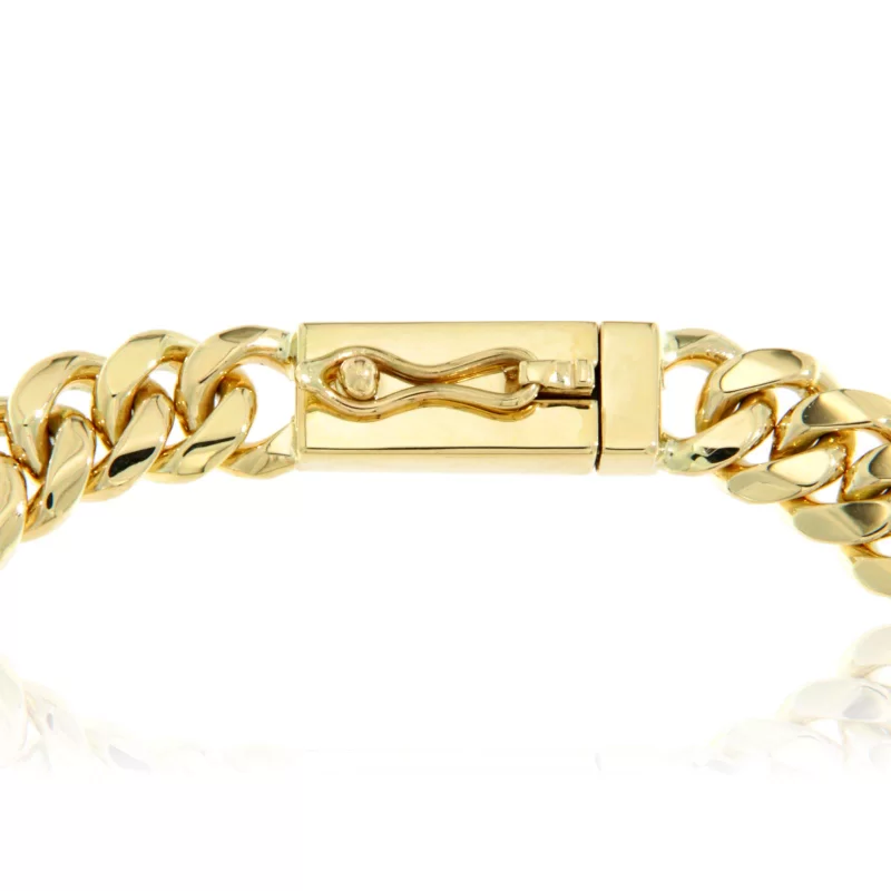 Bratara Miami Cuban Plina Lucrata Manual Aur 14k Galben - Eleganta si Forta