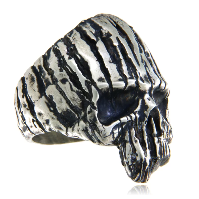 Ghiul Argint 925 Oxidat Wood Skull - Atitudine si Nonconformism