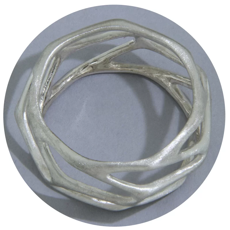 Inel Argint 925 Sculptat Design Organic - Eleganta Moderna