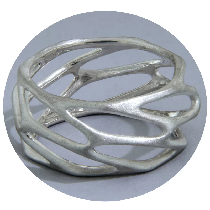 Inel Argint 925 Sculptat Design Organic - Eleganta Moderna