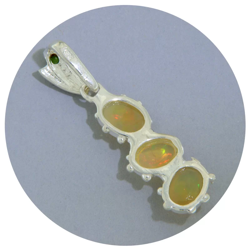 Pandantiv Argint 925 Opal Etiopian Natural - Energie si Rafinament