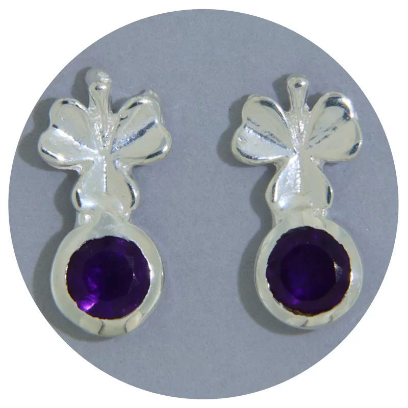 Cercei Argint 925 Ametist Natural - Eleganta si Armonie