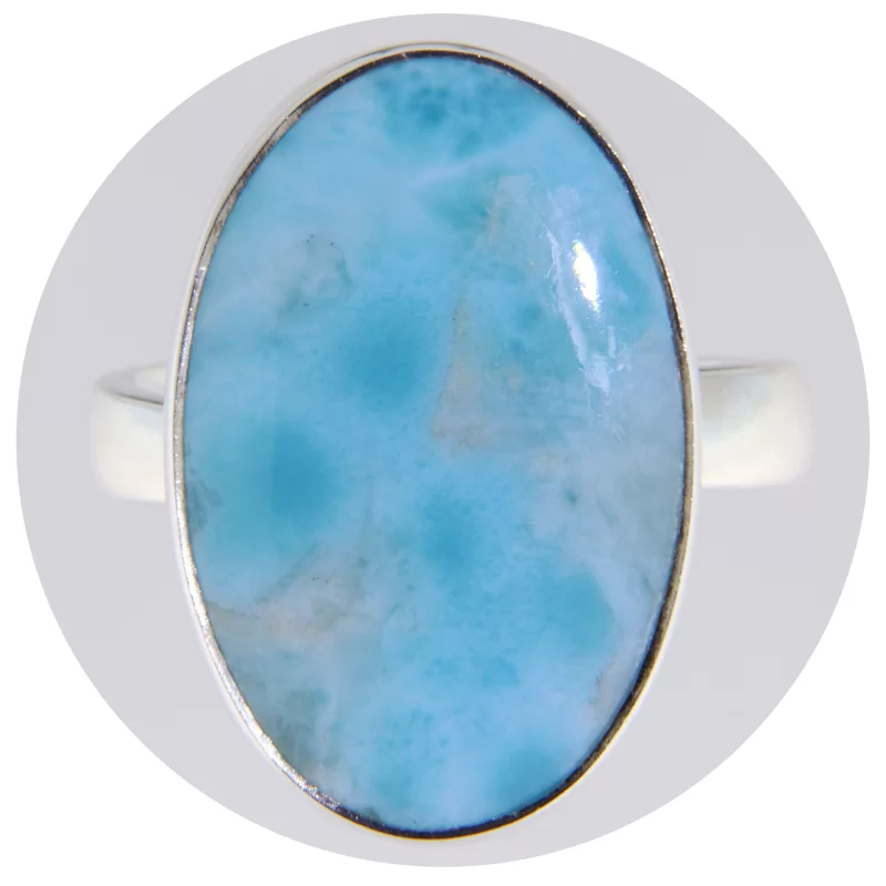 Inel Argint 925 Larimar Natural - Calm si Puritate
